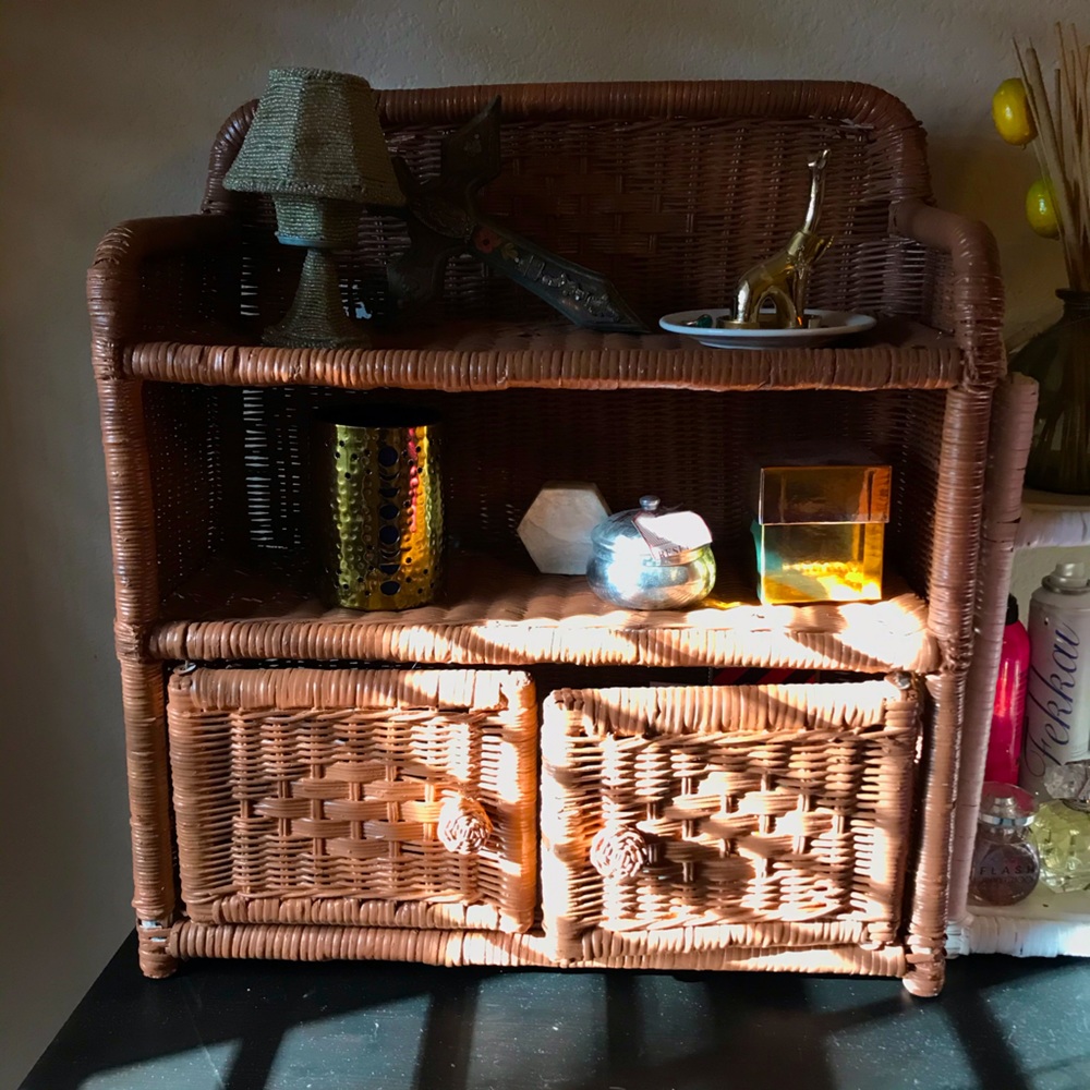 COPY - Wicker Rattan Trinket Shelf